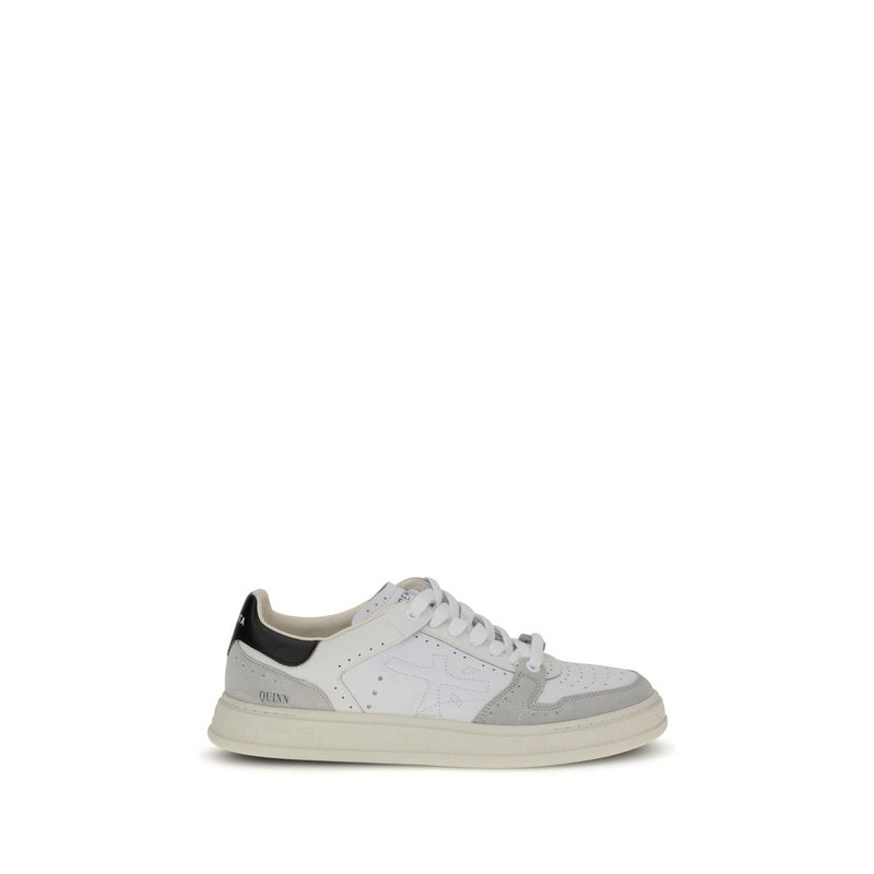 Premiata Quinn White Calf Leather Low Top Sneakers