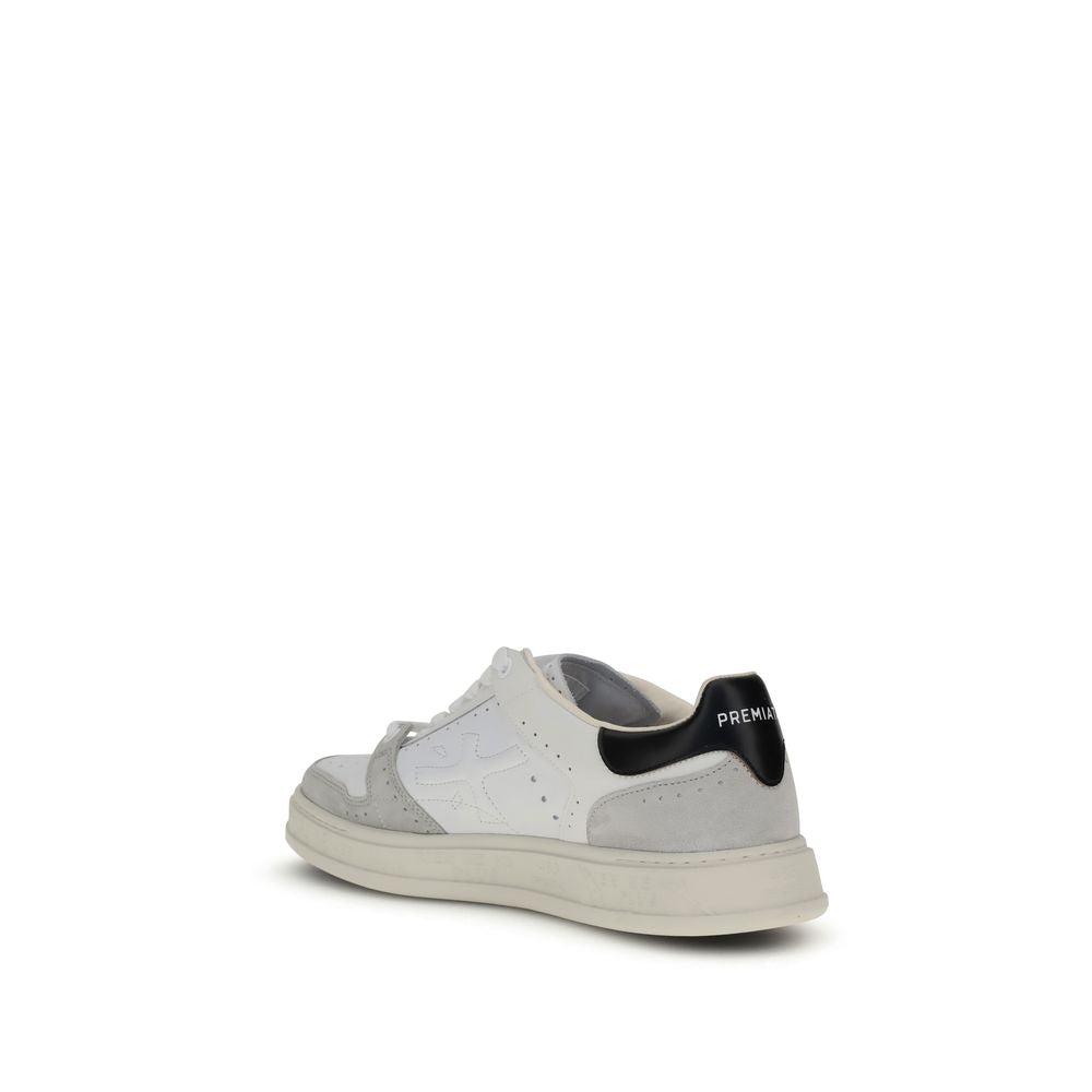 Premiata Quinn Sneakers en Cuir de Veau Blanc - Low Top