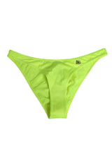 Dolce & Gabbana Neon Green DG Logo Swim Briefs for Women