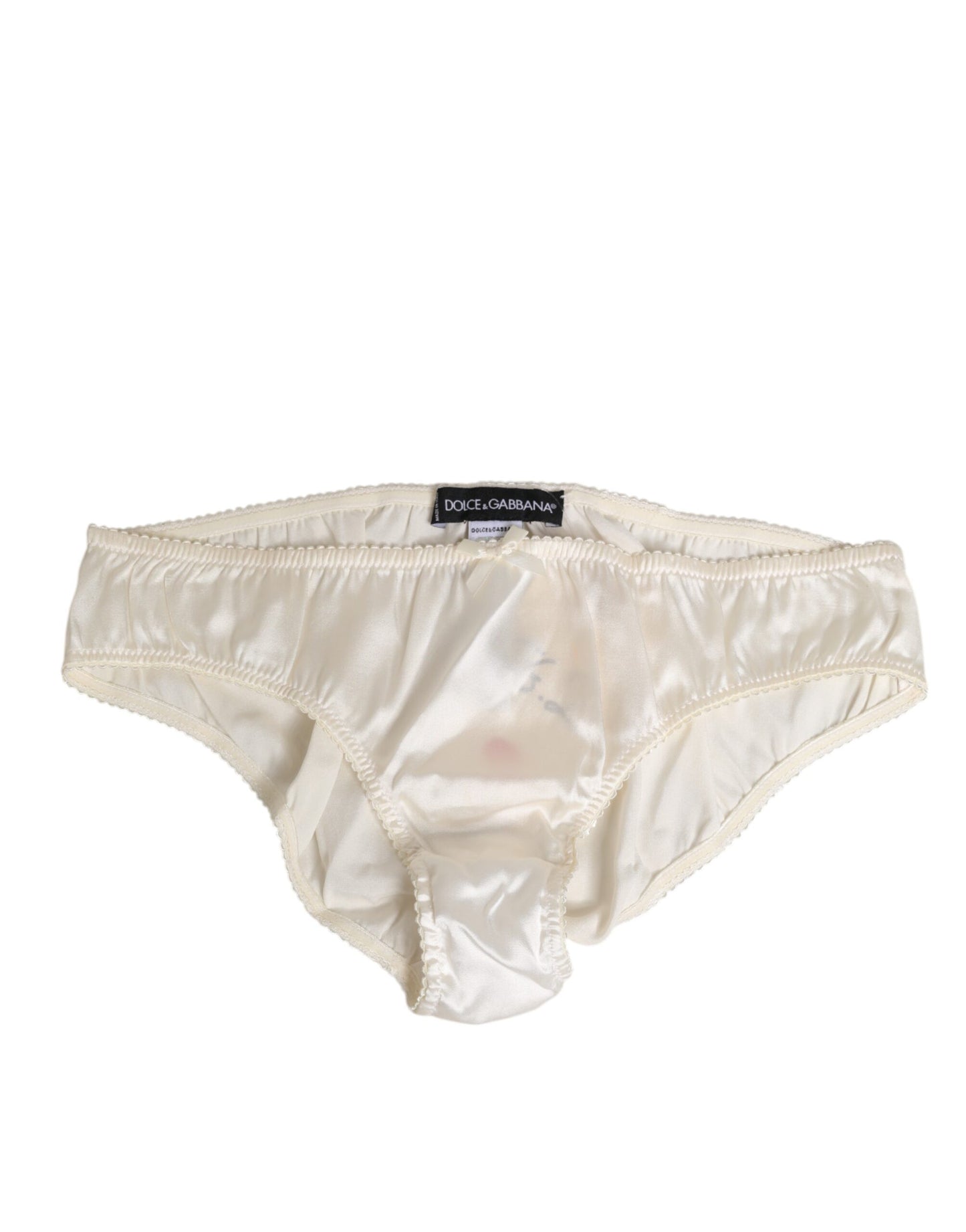 Culotte en satin de soie blanche Dolce & Gabbana, lingerie.