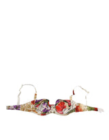 Dolce & Gabbana Floral Print Semi Padded Balconette Bra