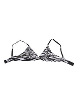 Dolce & Gabbana Black White Zebra Print Sheer Mesh Bralette