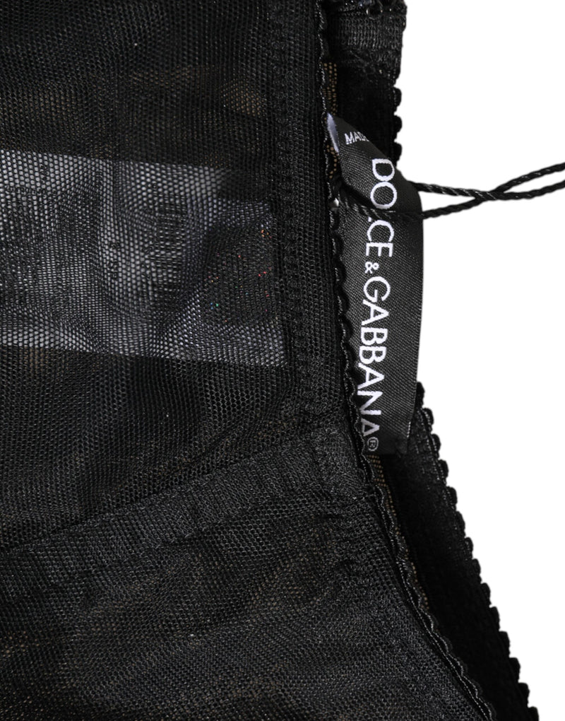 Dolce & Gabbana Black High Waist Mesh Sheer Shapewear Underwear