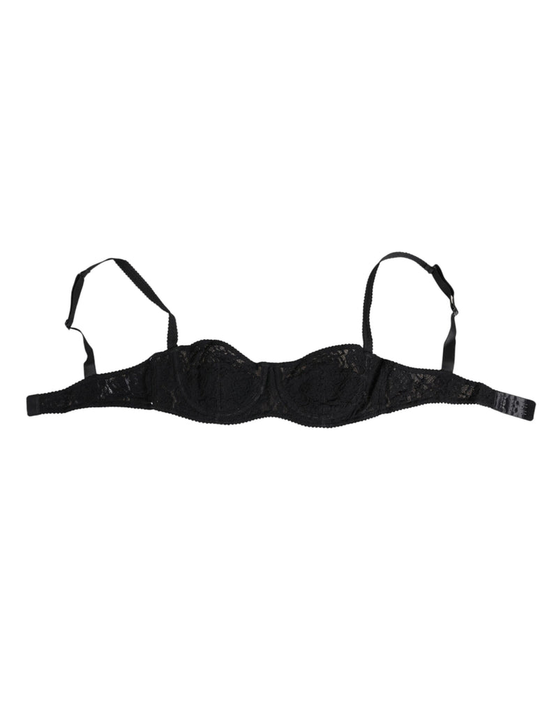 Dolce & Gabbana Black Lace Underwire Bra Lingerie