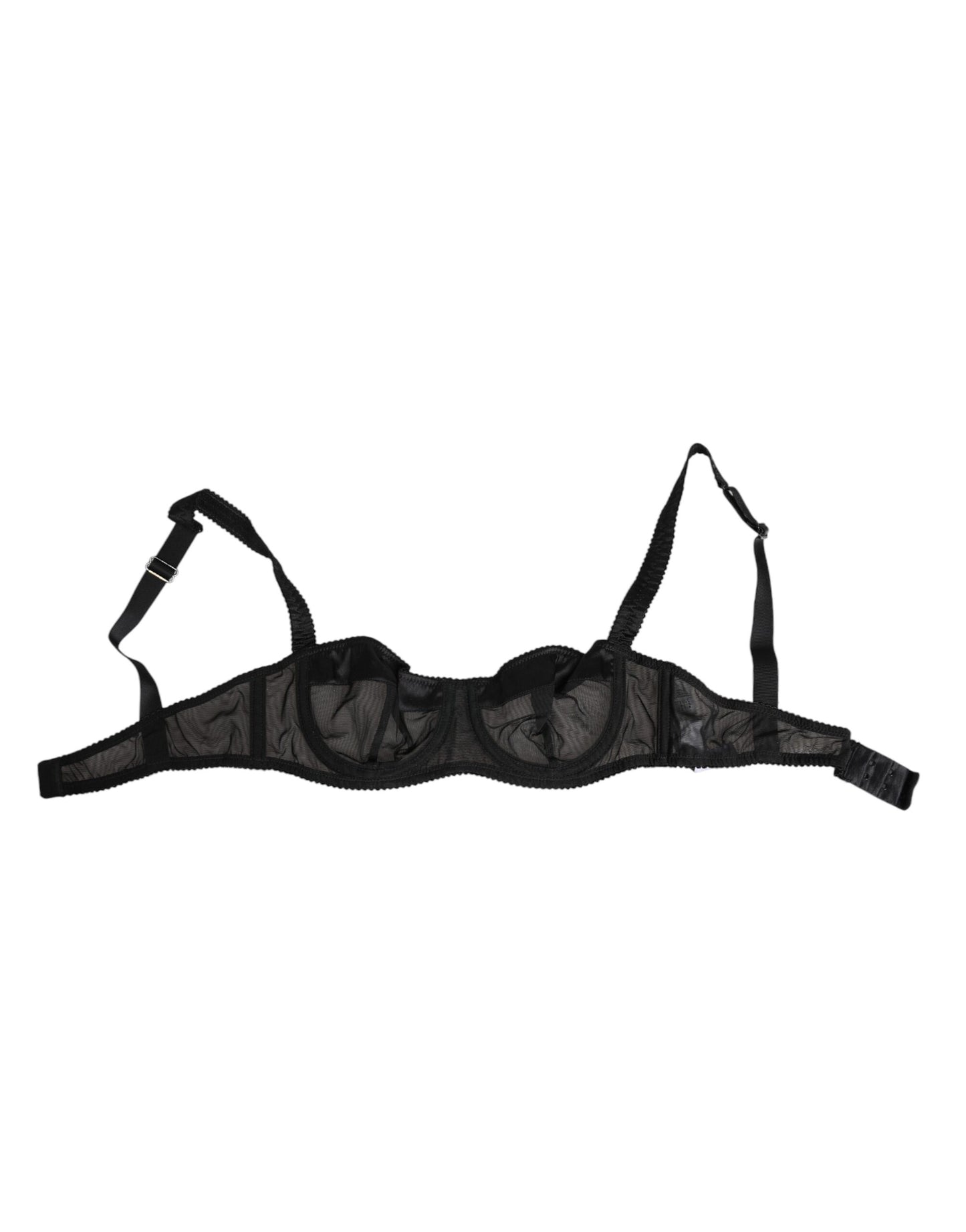 Dolce & Gabbana Black Sheer Mesh Underwire Bra  Underwear