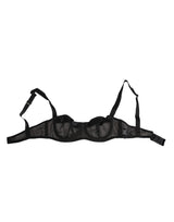 Dolce & Gabbana Black Sheer Mesh Underwire Bra