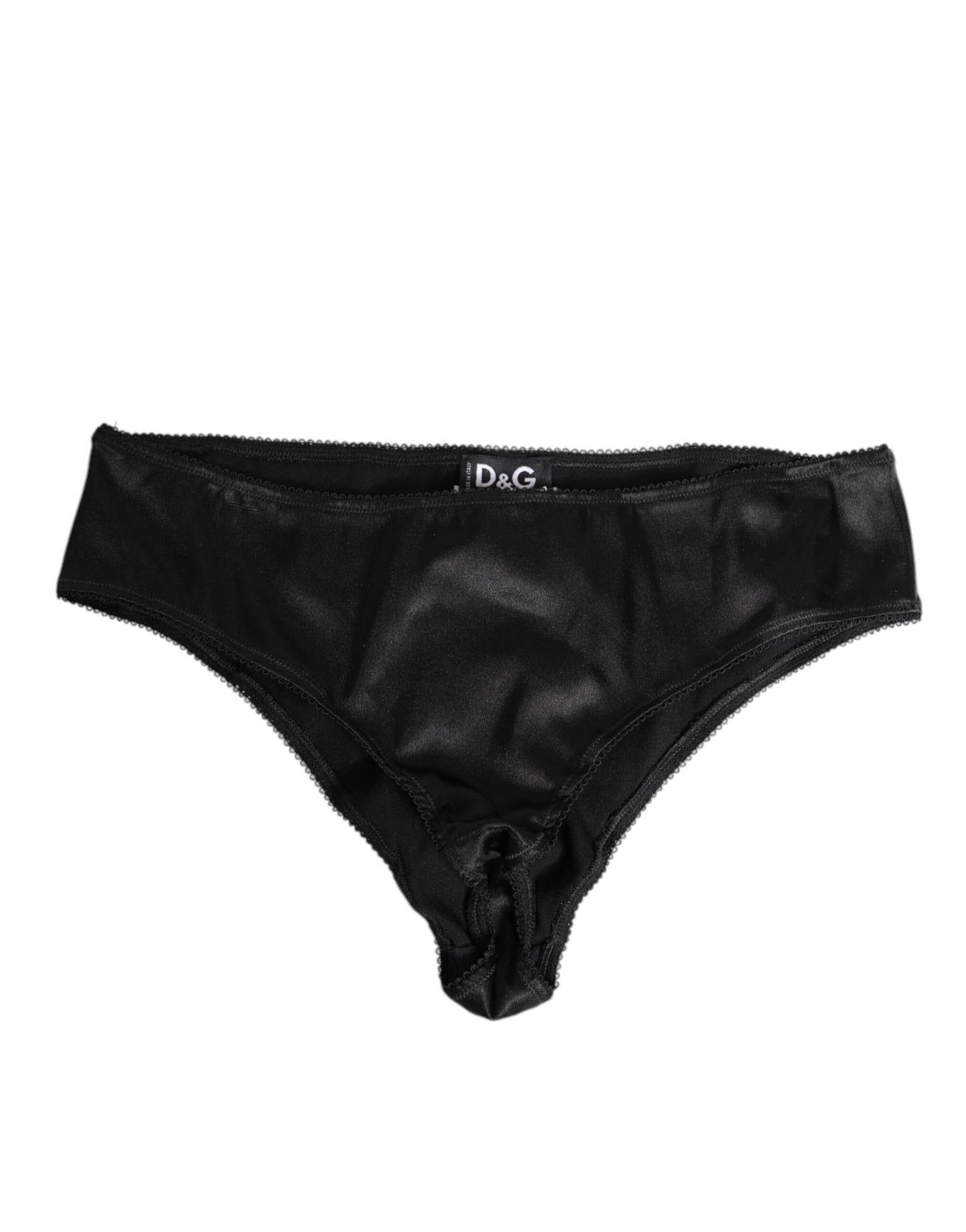 Culotte slip en satin noir extensible Dolce &amp; Gabbana - Lingerie femme