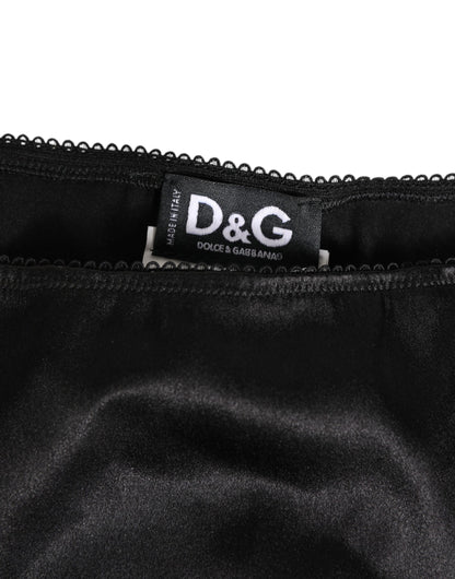 Culotte slip en satin noir extensible Dolce &amp; Gabbana - Lingerie femme