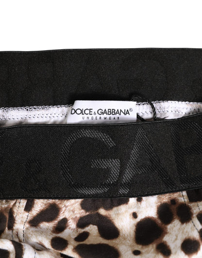 Dolce & Gabbana Leopard Print Black Waistband Cotton Underwear