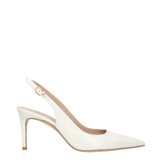 Escarpins à talons hauts en cuir beige de Stuart Weitzman