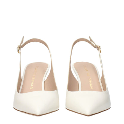 Escarpins à talons hauts en cuir beige de Stuart Weitzman