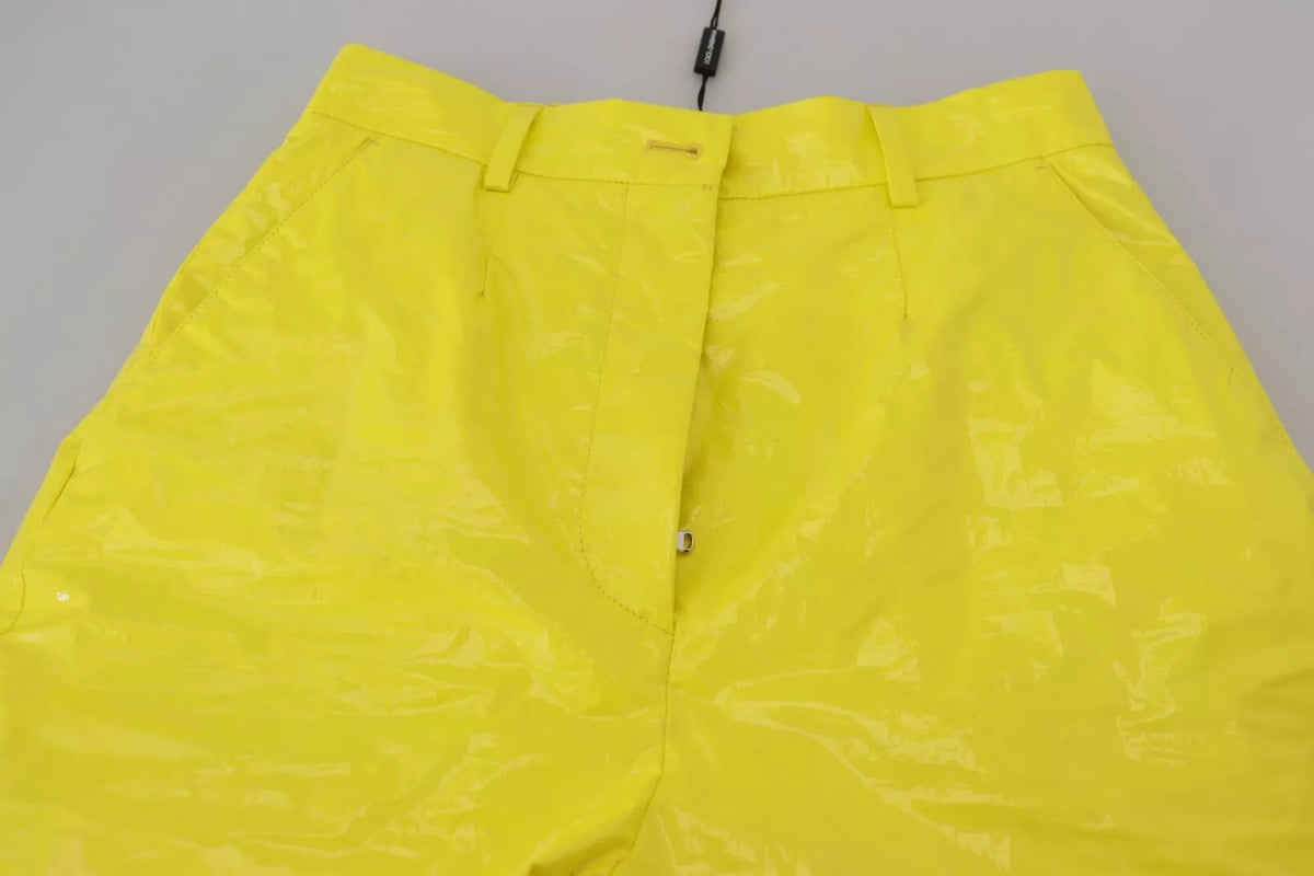 Dolce & Gabbana Pantalon Skinny Jaune Taille Haute Femme