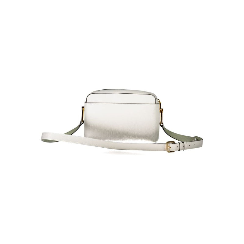 Coccinelle White Leather Shoulder Bag - Élégance et Praticité