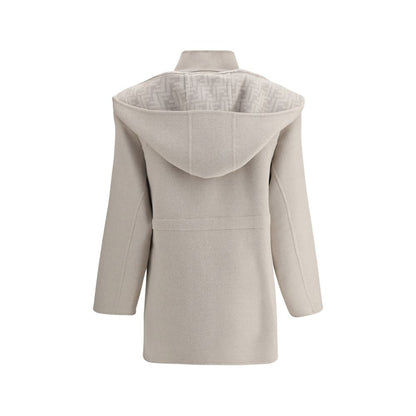Manteau en laine Fendi avec capuche amovible