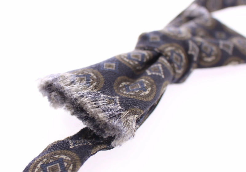 Papillon en soie bleue à motifs baroque Fantasi, Dolce &amp; Gabbana.