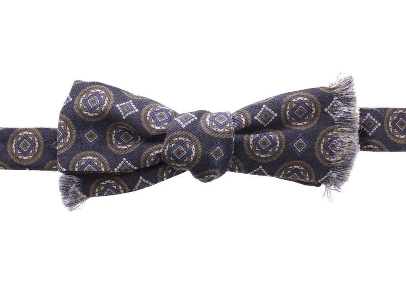 Papillon en soie bleue à motifs baroque Fantasi, Dolce &amp; Gabbana.