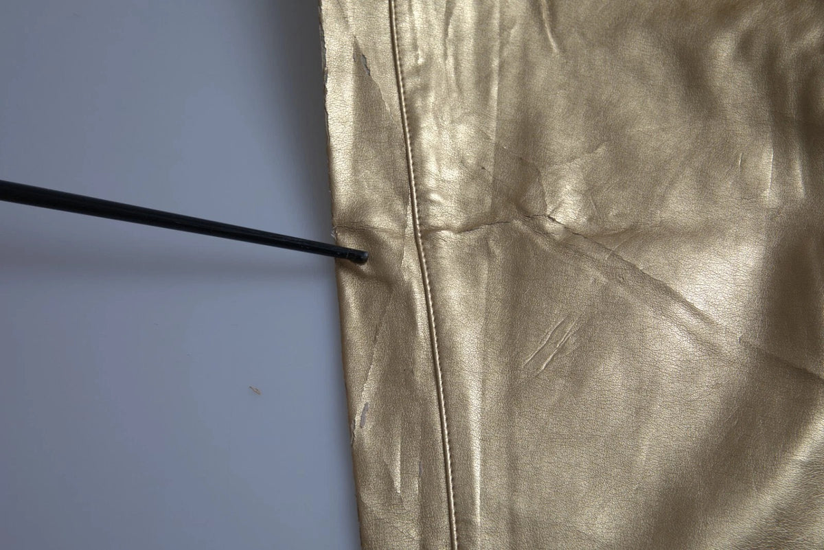 Dolce & Gabbana Gold High Waist Skinny Women Metallic Pants