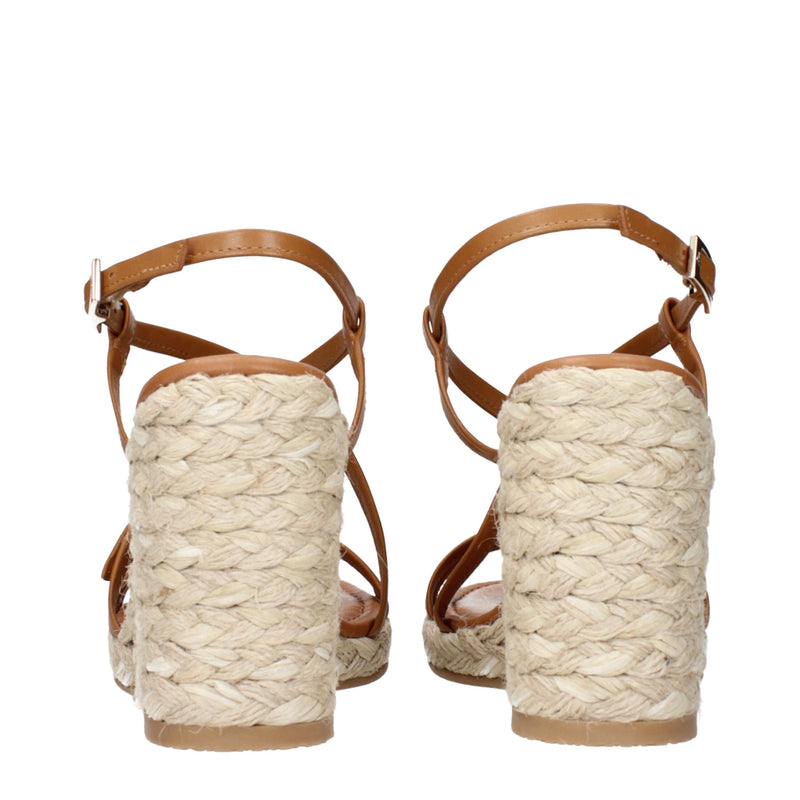 Stuart Weitzman Brown Leather Wedges Sandals for Women