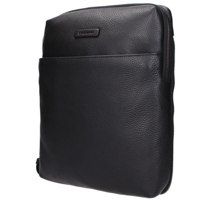 Sacs à bandoulière en cuir noir Piquadro