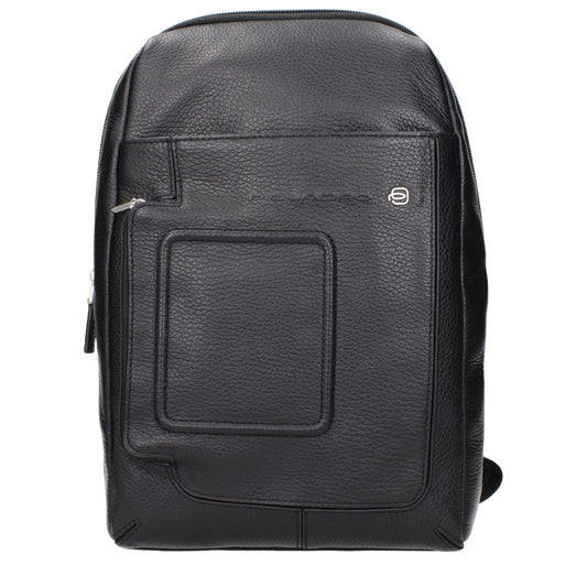 Sacs à bandoulière en cuir noir Piquadro