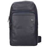 Piquadro Sac Bandoulière en Cuir Bleu