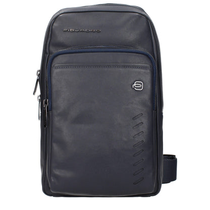 Sacs à bandoulière en cuir bleu Piquadro