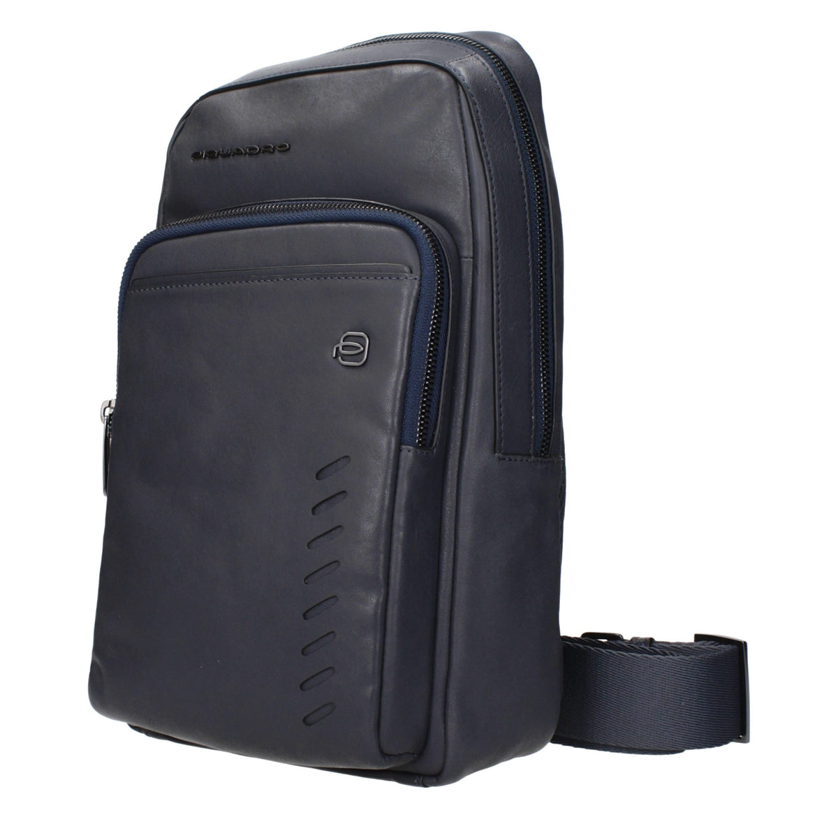 Piquadro Sac Bandoulière en Cuir Bleu