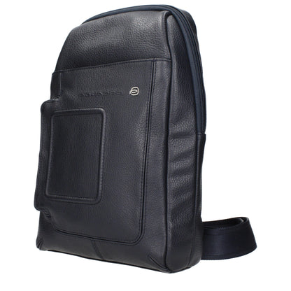 Sacs à bandoulière en cuir bleu Piquadro