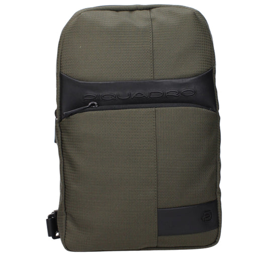Sacs à bandoulière en tissu vert Piquadro