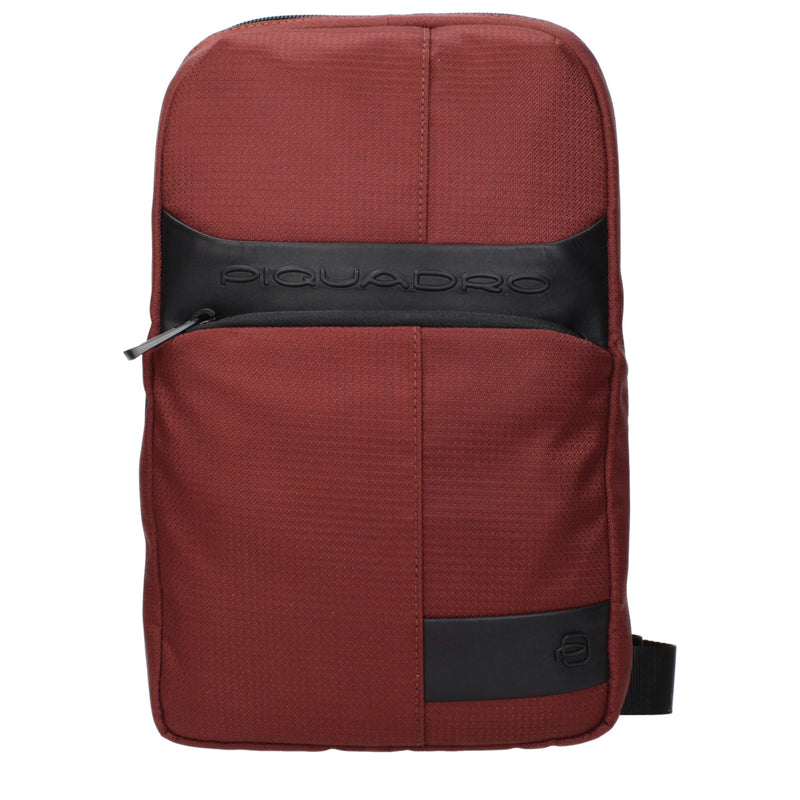 Piquadro Red Fabric Crossbody Bag - CA5751W129M
