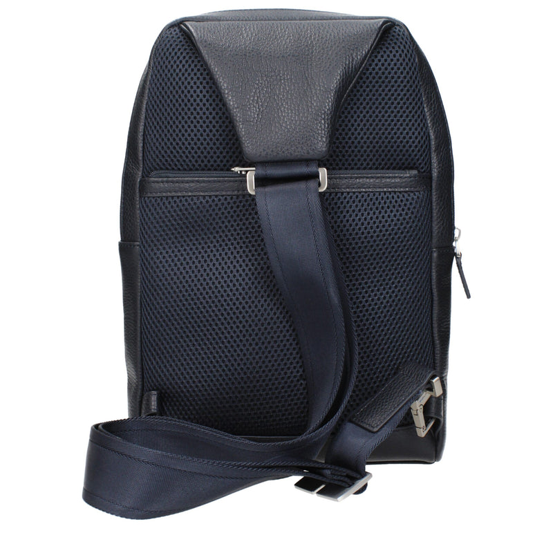 Piquadro Blue Leather Crossbody Bag - Stylish and Functional