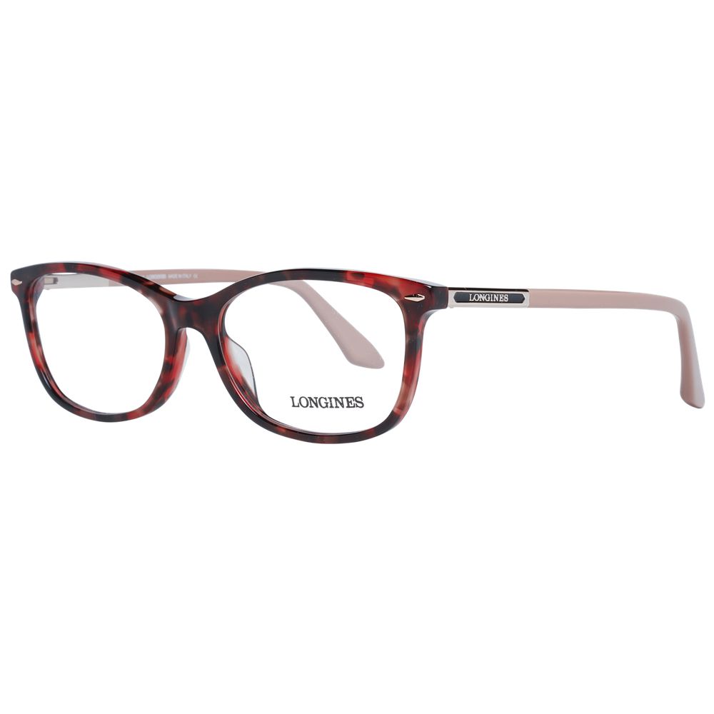 Longines Red Women Glasses Frame - Stylish Square Design