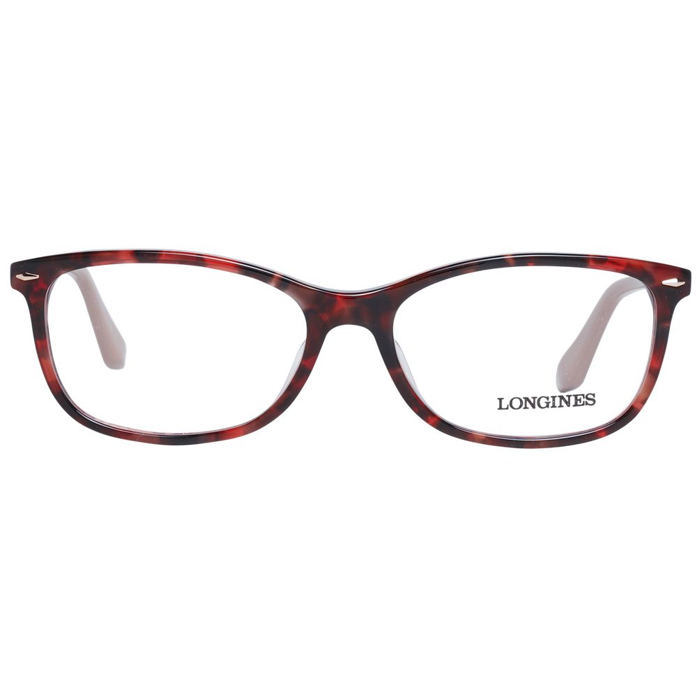 Longines Red Women Glasses Frame - Stylish Square Design