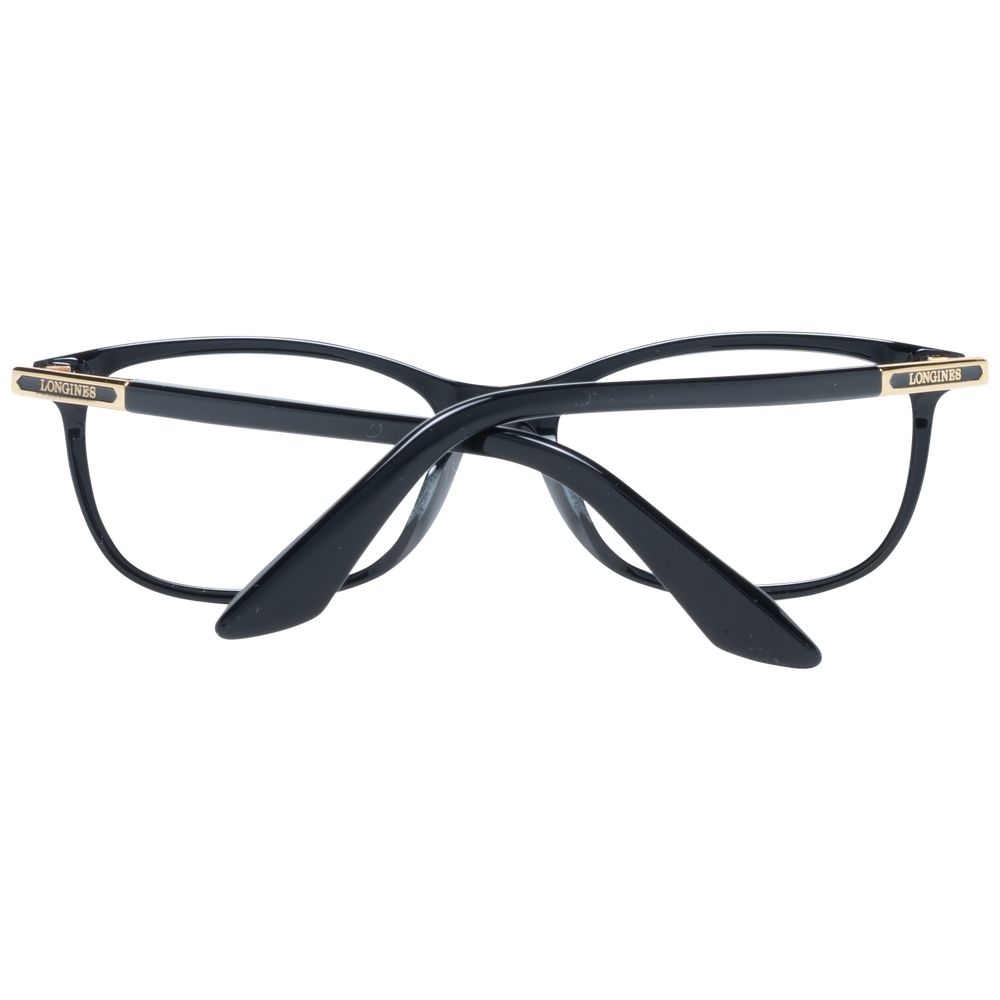 Monture de lunettes femme Longines noire - Design carré élégant