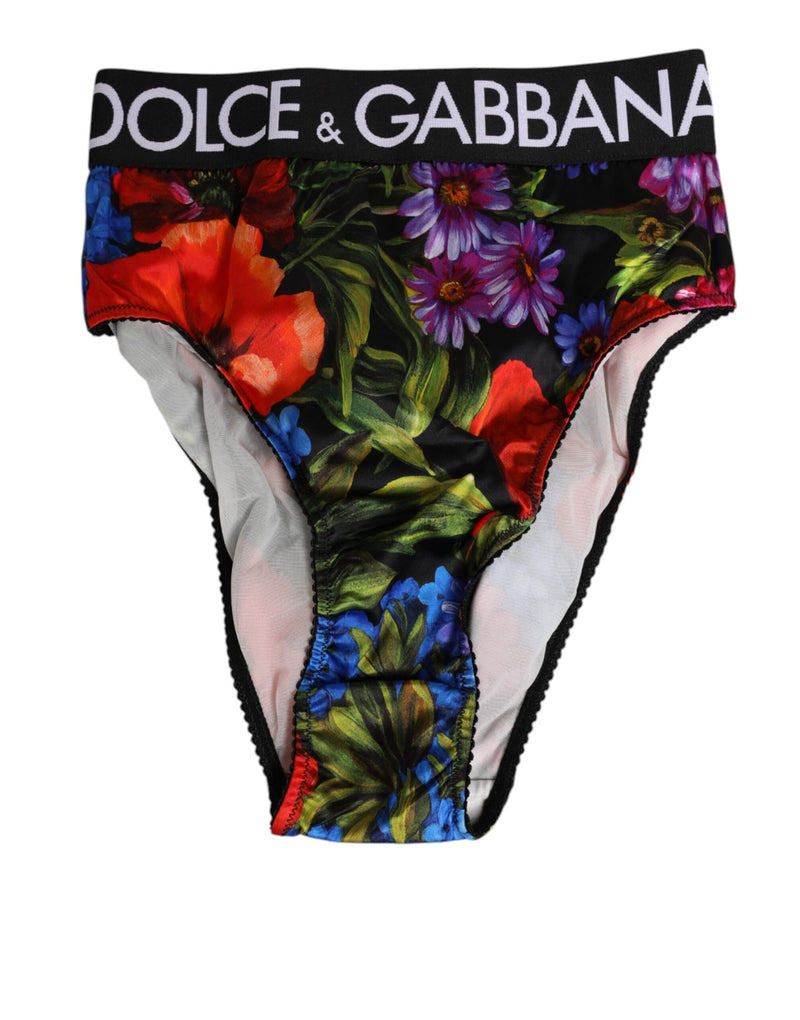 Dolce & Gabbana Multicolor Floral Print High Waist Panty