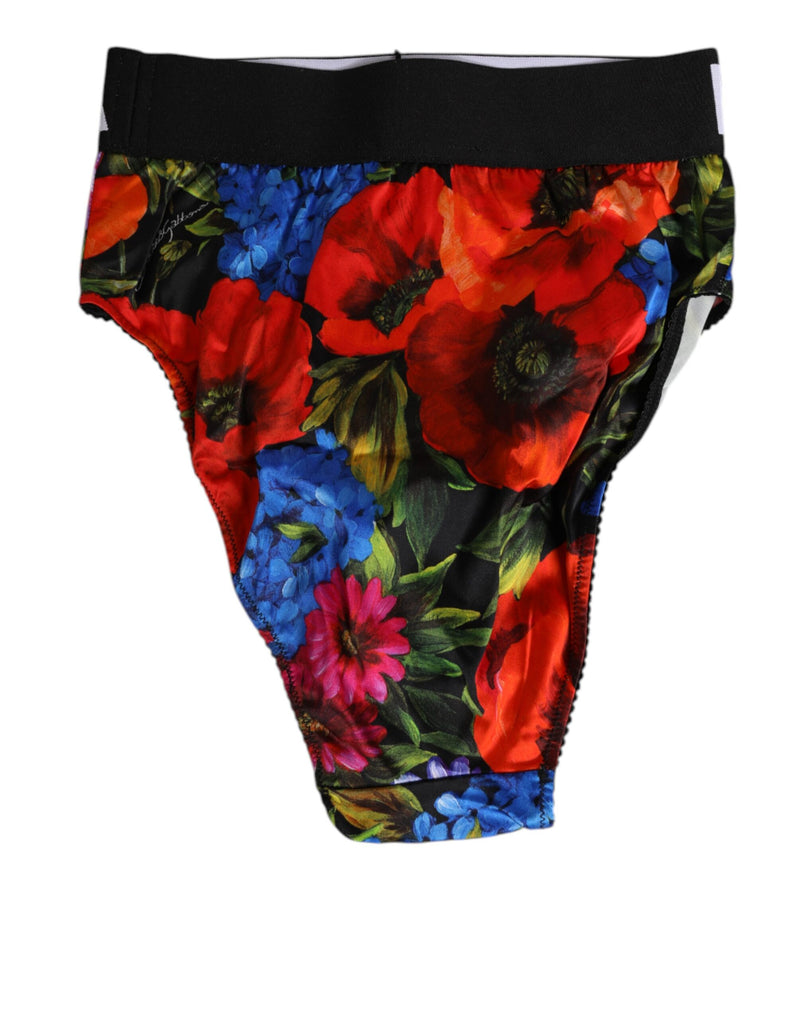 Dolce & Gabbana Multicolor Floral Print High Waist Panty