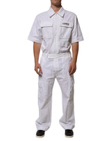 Combinaison pantalon utilitaire à fermeture éclair avec patch code-barres blanc de Dolce &amp; Gabbana
