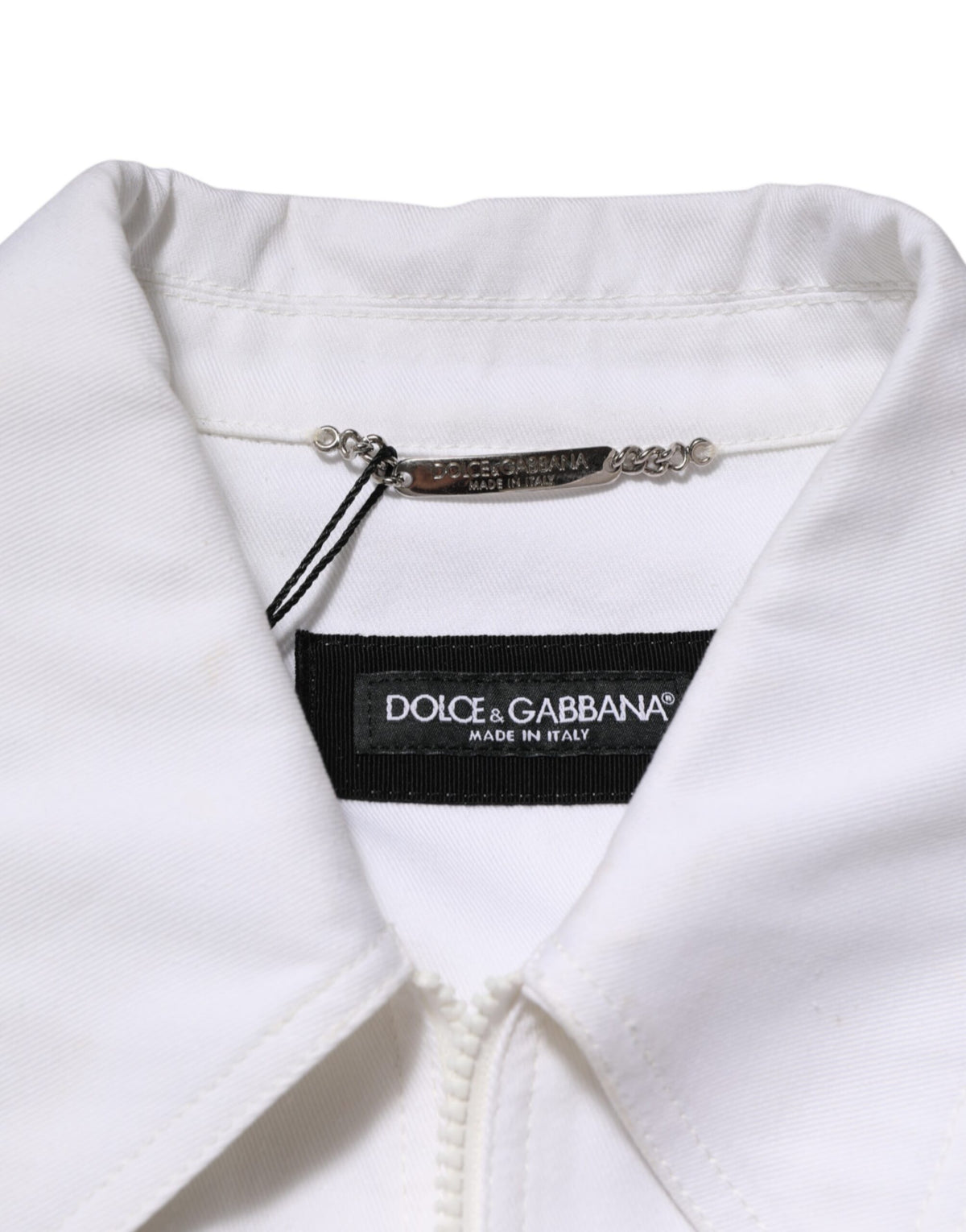 Combinaison pantalon utilitaire à fermeture éclair avec patch code-barres blanc de Dolce &amp; Gabbana