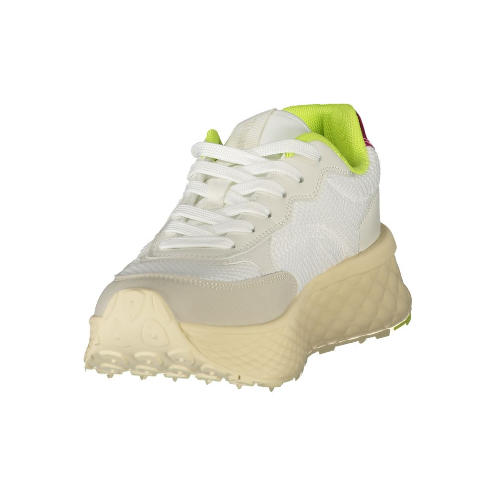 Sneakers Blauer White Polyester - Confort et Style Athlétique
