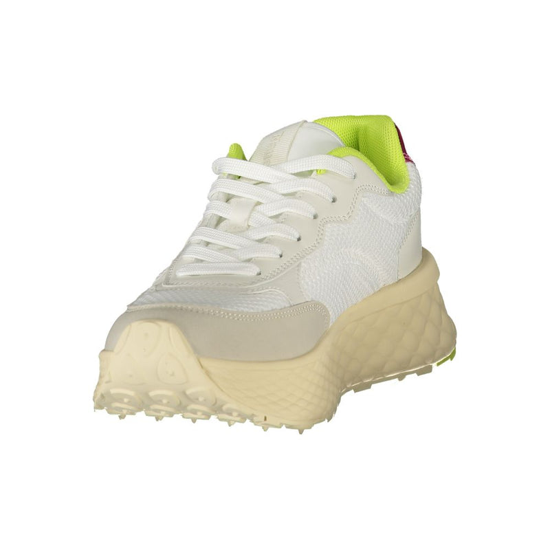 Sneakers Blauer White Polyester - Confort et Style Athlétique