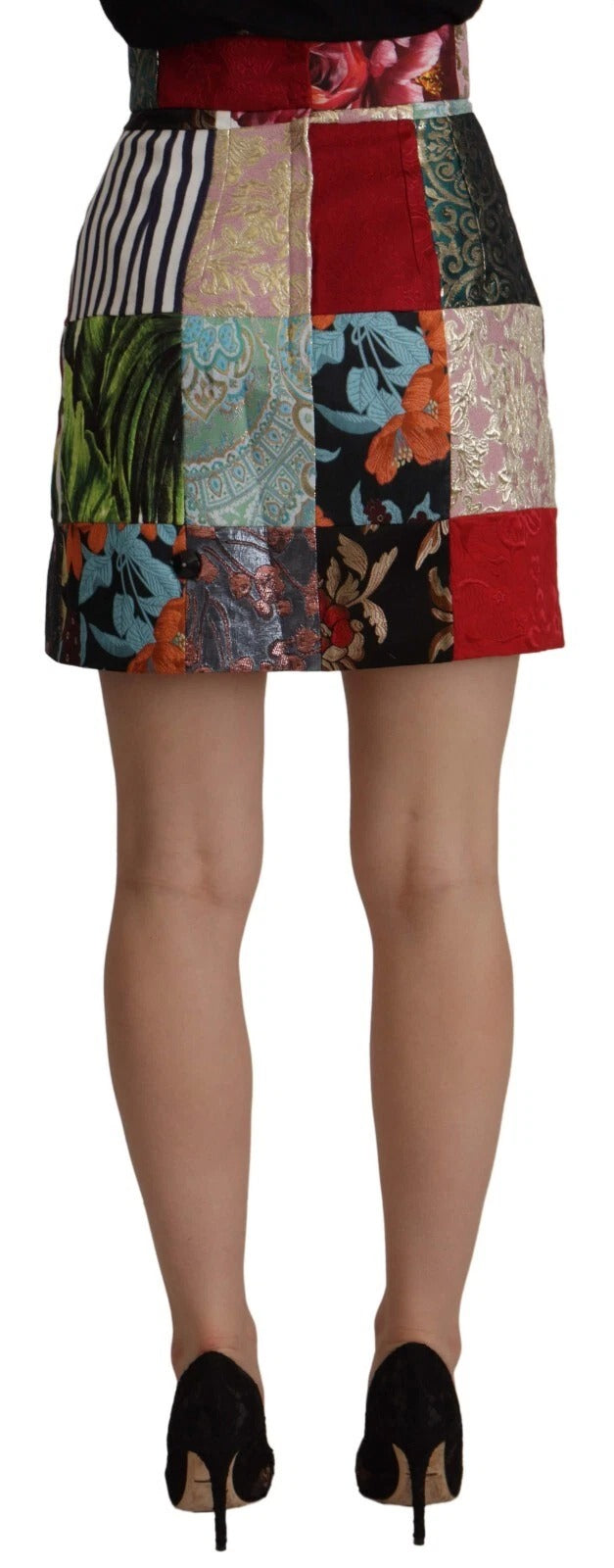 Dolce & Gabbana Jupe Mini A-line Multicolore Patchwork