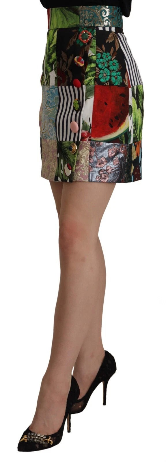 Dolce & Gabbana Jupe Mini A-line Multicolore Patchwork