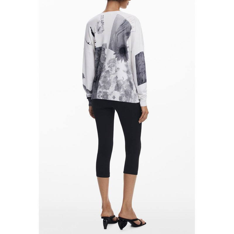 Desigual Gotemburgo Jersey Femme Blanc en Viscose