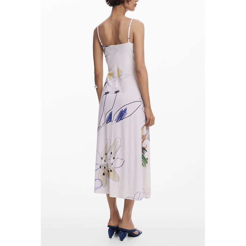 Robe Longue Desigual Kala Blanche en Polyester pour Femme