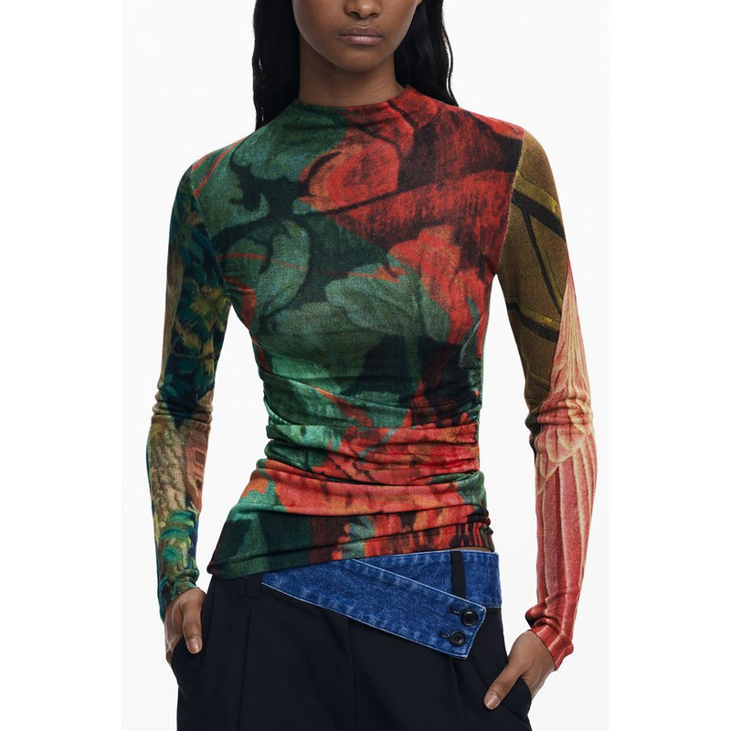 Desigual Green Viscose Sweater - Tapiz Lacroix Jersey