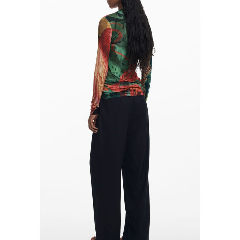 Desigual Green Viscose Sweater - Tapiz Lacroix Jersey