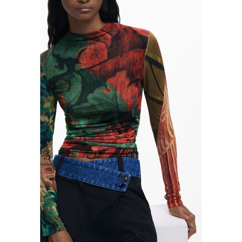 Desigual Green Viscose Sweater - Tapiz Lacroix Jersey
