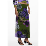 Desigual Green Polyester Long Skirt for Women