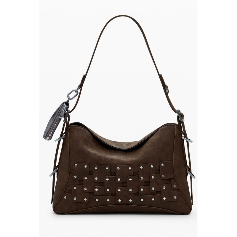 Desigual Brown Polyethylene Women Handbag - New Patch Bag