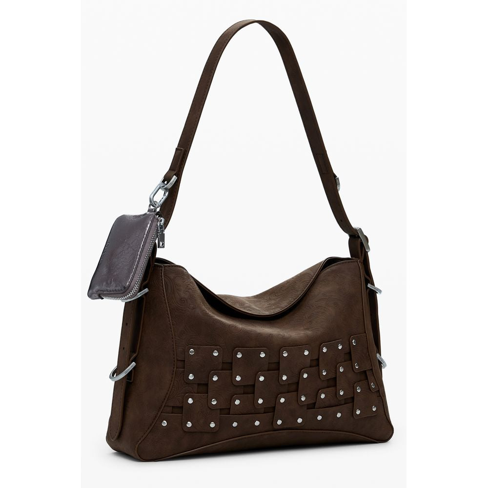 Desigual Brown Polyethylene Women Handbag - New Patch Bag